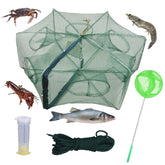 Foldable fishing bait trap with 6 holes and 58 cm length